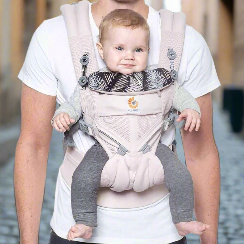 porte bebe rose maille bebe profite de sortie