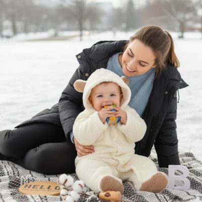 Combinaison hiver pour bebe​maman bebe assis