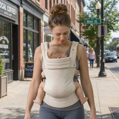 porte bebe beige confortable et pratique