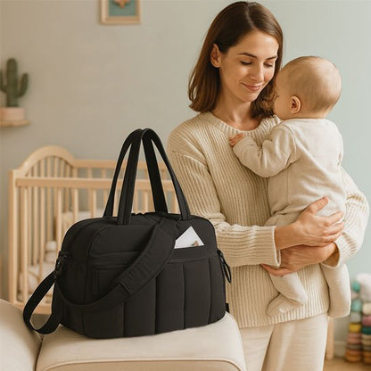 sortie de maman et bébé avec Sac a langer noir